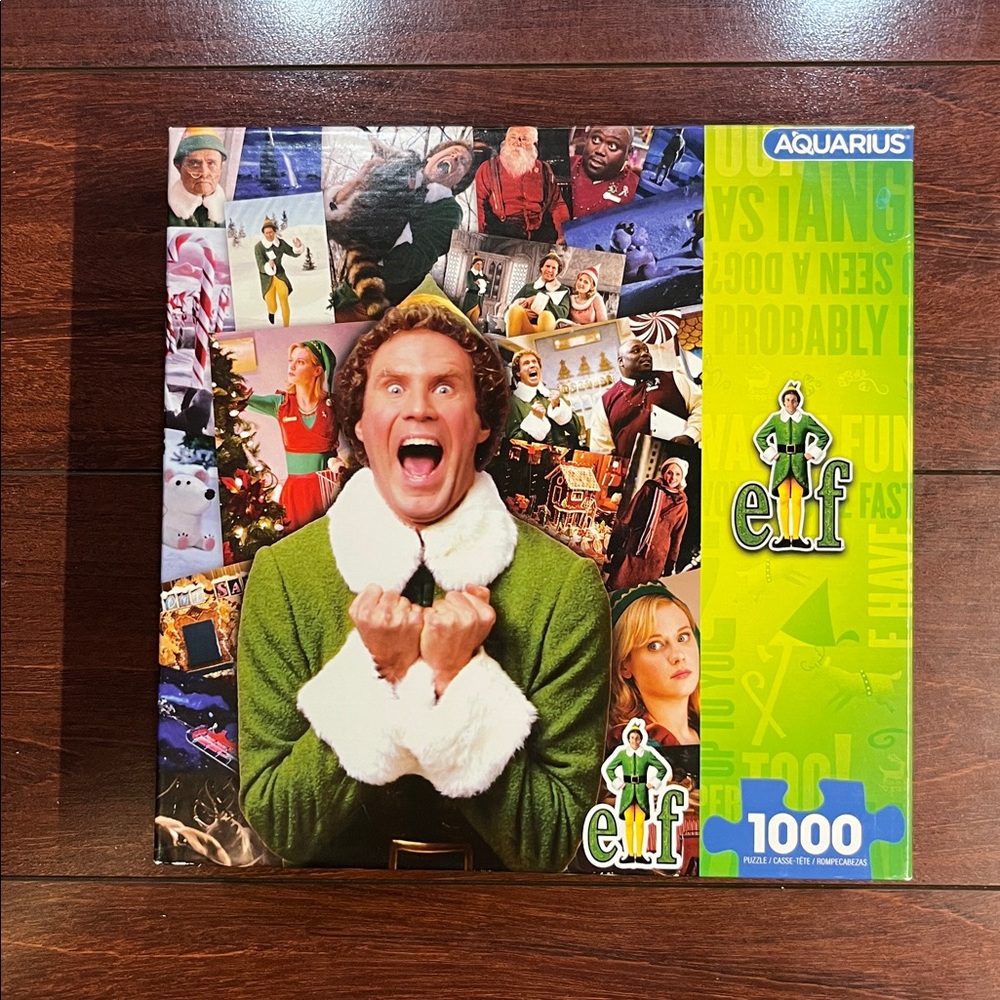 PRE-OWNED 1000 Piece Puzzle Elf Movie Christmas 19x27 Inches Aquarius No Poster
